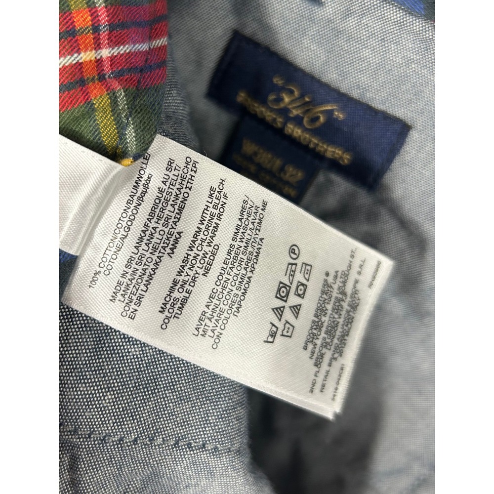 Brooks Brothers 346 Plaid Trousers Pants Men's 36x32 Golf Tartan Chino Patchwork - Picture 8 of 9